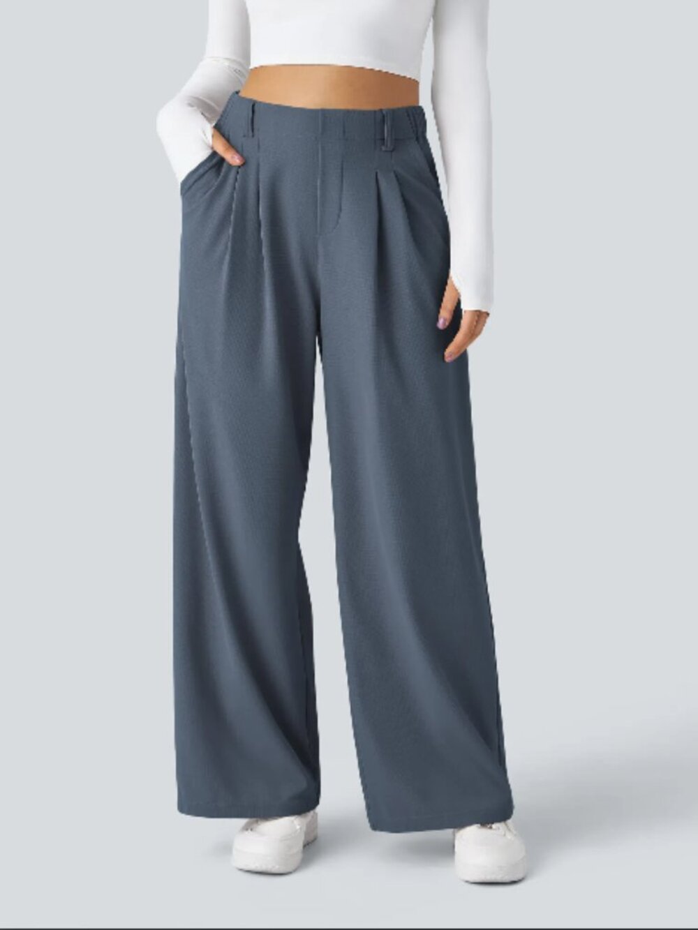 Halara - Regular M(8-10) - Grisaille Waffle Pants
